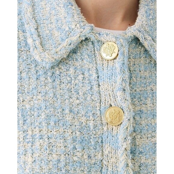 J.Crew Textured cropped lady jacket in space-dyed yarn NWT Size M - Picture 2 of 13